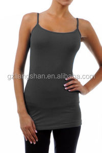 OEM Ordine All'ingrosso Delle Donne Lungo Cami Con <span class=keywords><strong>Reggiseno</strong></span> <span class=keywords><strong>Canotta</strong></span> Dal Carro Armato Della Cinghia di Spaghetti Regolabile Stringer Top - Product Image 6