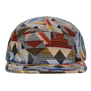 หมวกแก๊ปผ้าฝ้าย100% เรียบ5แผงสำหรับตั้งแคมป์ดีไซน์แบบกำหนดรูปแบบเองพิมพ์ลายสแนปแบ็ก - Product Image 3