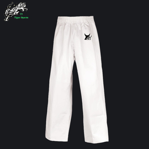 <span class=keywords><strong>Pantalon</strong></span> de <span class=keywords><strong>karaté</strong></span> en twill blanc avec bordure noire, unisexe, pour arts martiaux (vente en gros) - Product Image 1