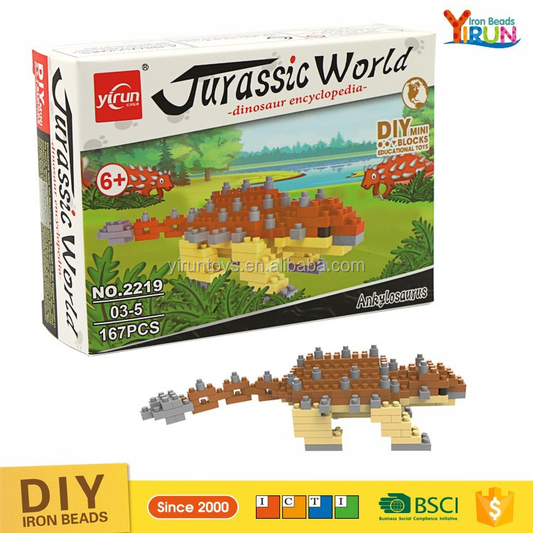 Игрушки детские товары динозавров строительных блоков игрушка Intelligence пластиковые блоки