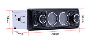 プライベートツーリング1 DinカーステレオMp3プレーヤーISOUSB AUX in Dash with BT FM SD USBAUXリモートコントロールダッシュボード2年BESTREE - Product Image 5