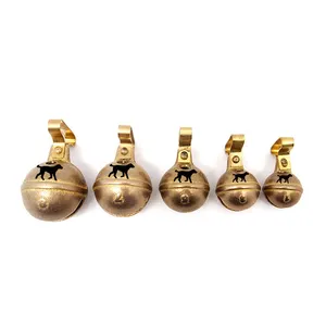 wholesale brass hunting dog bell with logo printing, bells manufacturer in China