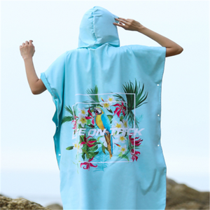 Großhandel Quick Dry Mikrofaser erwachsene mit kapuze ändern strand poncho handtuch - Product Image 6