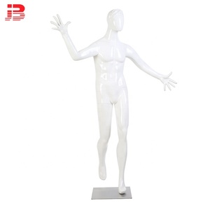 Di buona qualità in fibra di vetro corpo pieno maschera testa di fantasma nero del basamento del modello maschile mannequin - Product Image 5