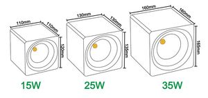 Oferta Especial: <span class=keywords><strong>Downlight</strong></span> <span class=keywords><strong>LED</strong></span> COB de 15W, Cuadrado, AC175-265V, Ajustable para Uso en Interiores, Hogar, Hotel, Sala de Estar, Color WW/NW/<span class=keywords><strong>W</strong></span>, 30 <span class=keywords><strong>20</strong></span> 10W - Product Image 4