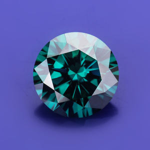Lab Yetiştirilen Yuvarlak Yeşil Mozanit Taş Kalpler Ve Oklar 1ct Moissanite - Product Image 4