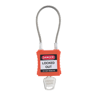 Fournisseur de la Chine haute sécurité 175mm câble en acier manille cadenas de sécurité serrures de haute qualité - Product Image 3