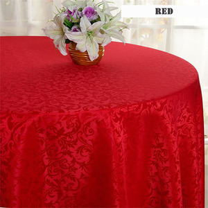 JR971 banquete de boda la cena, el restaurante redondo jacquard de poliéster mantel - Product Image 2