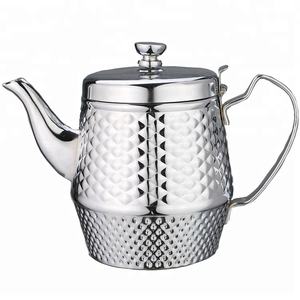 Théière en acier inoxydable personnalisée <span class=keywords><strong>de</strong></span> luxe au <span class=keywords><strong>Maroc</strong></span> avec motif en diamant grande capacité <span class=keywords><strong>de</strong></span> service pour l'<span class=keywords><strong>eau</strong></span> thé bureau à domicile Restaurant <span class=keywords><strong>utilisation</strong></span> - Product Image 1