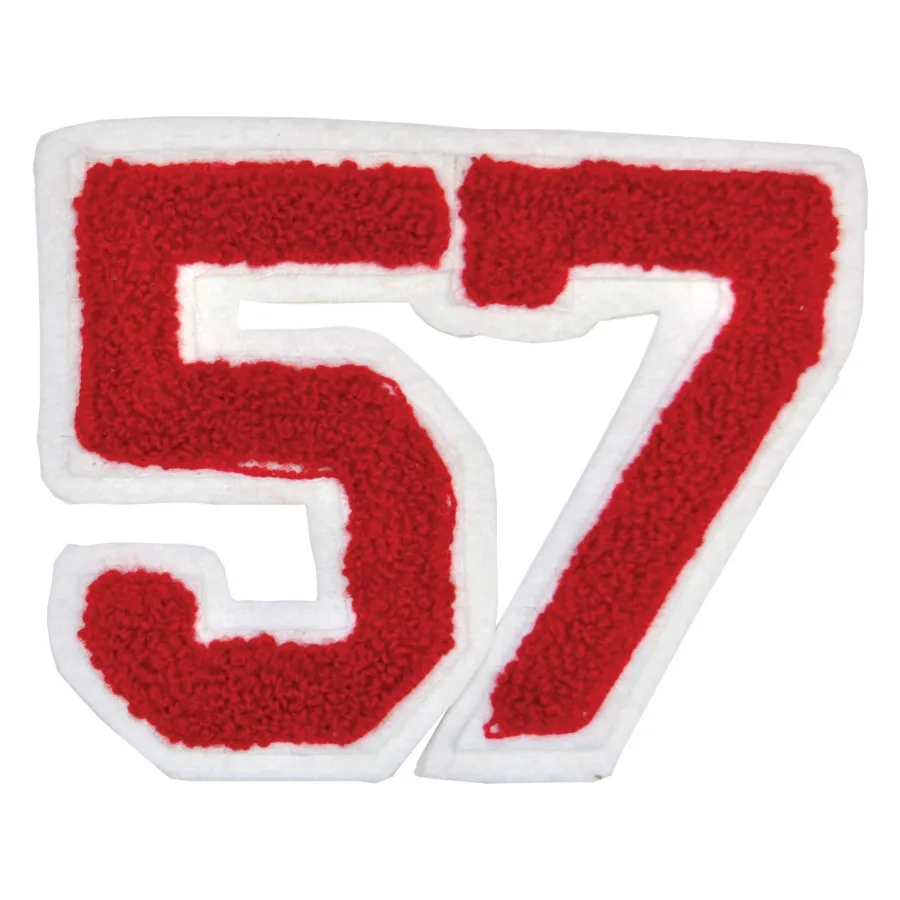 Good Price Number One Custom Personalized Polyester Embroidery Towel Chenille Patches Letters For Jeans