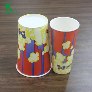 Gobelets, bols, seaux <span class=keywords><strong>en</strong></span> papier de pulpe de <span class=keywords><strong>bois</strong></span> biodégradable écologiques jetables, emballage pour pop-corn, nouilles, collations, logo personnalisé accepté - Product Image 3