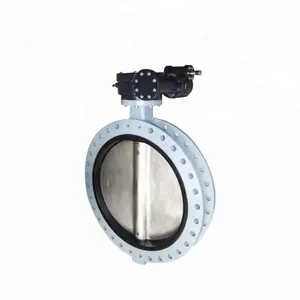 36" DN900 Double flange type butterfly valve PN10 PN16 Ductile iron body Ductile iron Nickel plate disc Stainless steel410 shaft