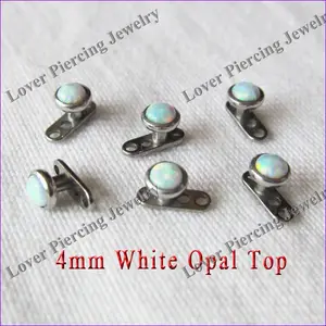 [OB-900] Với Opal Top Gr23 Titan Độc Đáo Dermal Anchor Piercing Trang Sức