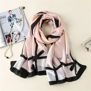 Zipei 2019 fashion hot sale woman scarf silk satin beach scarf shawl