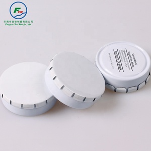 Click clack small round metal mint tin box