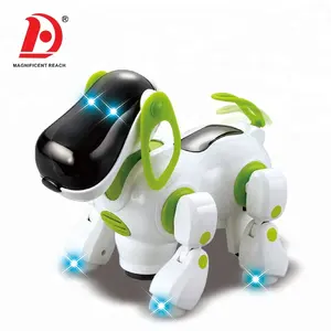 HUADA 2023 מכירה לוהטת תאורה מוסיקלי חשמלי הליכה צעצועי כלבלב אינטליגנטי רובוט כלב לחיות מחמד לילדים