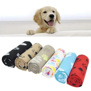 Одеяло для собак и кошек, двойное плюшевое вязаное теплое одеяло из 100% полиэстера с принтом, Флисовое одеяло для домашних животных, китайская фабрика