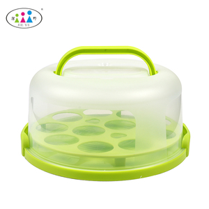Cầm Tay Tròn Bánh Carrier Nhựa Cupcake Lưu Trữ Chủ Di Động Món Tráng Miệng Bánh Container - Product Image 5