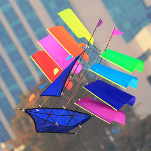 Cometa de Barco Arcoíris 3D Grande para Niños y Adultos para Volar al Aire Libre - Product Image 4