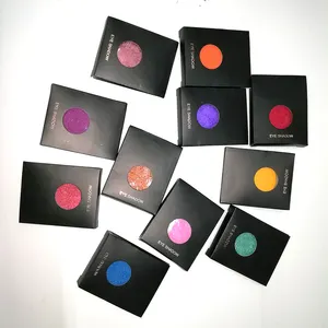 Matte und schimmernde Single Pressed Power Lidschatten Make-up Kosmetik Private Label mit Kunststoff und Umschlag Verpackung Lidschatten