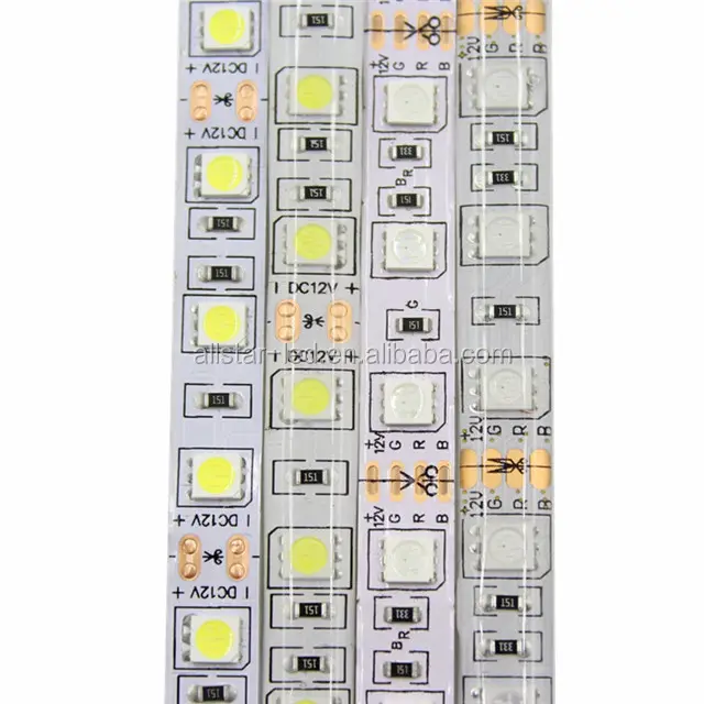 5050SMD 60LEDs/M DIY 3m yapıştırıcı 12v su geçirmez led şerit işıklar RGB 5050 TV arka plan bandı için LED aydınlatma dekorasyon