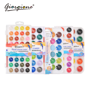 China Factory Hot Selling Watercolor <strong>Paint</strong> Cakes Water Color <strong>Set</strong> 12, 16, 24, 28, 36, 48 Colors of Plastic Box With Free Brush - Product Image 3