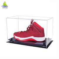 Luxe acrylique Sport chaussure armoire de rangement empilable étui clair épaissir acrylique boîte à chaussures ouvert Sneaker présentoir organisateur