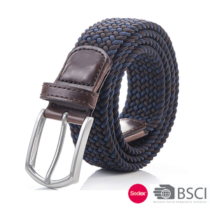 En gros <span class=keywords><strong>Amazon</strong></span> Hommes Tissu Tressé Élastique Tissée Élastique Jeans Ceintures - Product Image 1