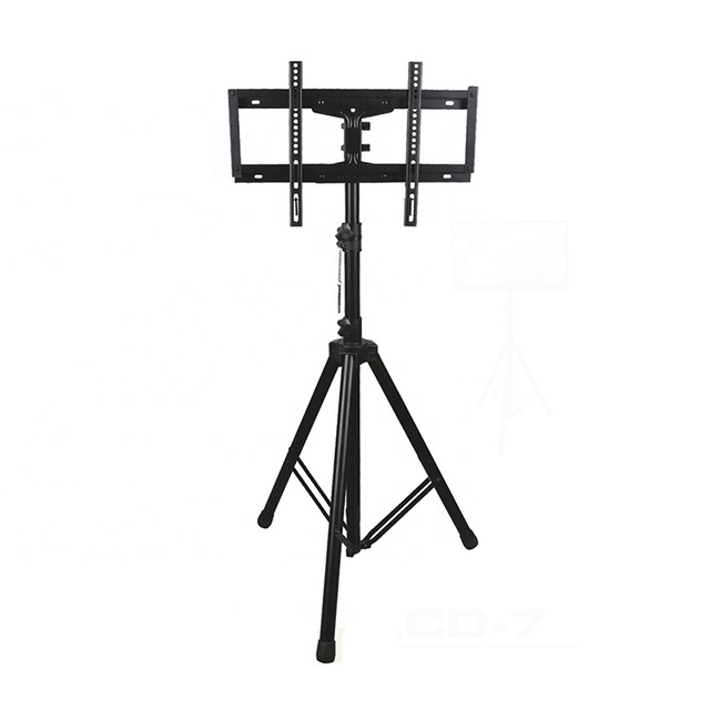 Tripod Portable Adjustable Swivel Tripod TV Monitor Stand Digital Signage 19 to 42 Inch Display (LCD-7), Black