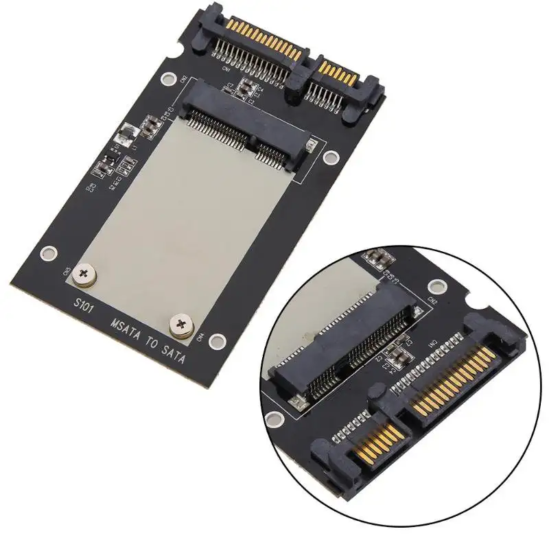 Бесплатная доставка, Универсальный Переходник mSATA Mini SSD на 2,5 дюйма SATA 22Pin, адаптер для Windows 2000/XP/7/8/10/Vista Linux Mac 10 OS