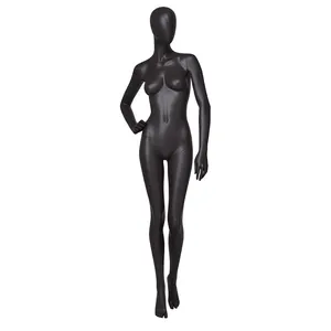Boutique full body display used shop clothes manikin black curvy petite female ladies mannequin