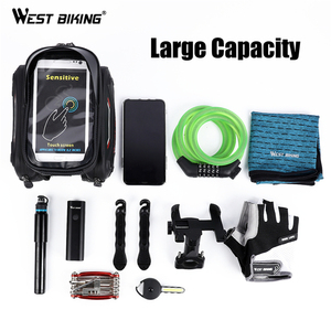 WEST BIKING – sac <span class=keywords><strong>de</strong></span> vélo ultraléger, <span class=keywords><strong>cadre</strong></span> avant, écran tactile, TPU, imperméable, <span class=keywords><strong>pour</strong></span> téléphone, vtt, vélo <span class=keywords><strong>de</strong></span> <span class=keywords><strong>route</strong></span>, sacs <span class=keywords><strong>de</strong></span> <span class=keywords><strong>cadre</strong></span> <span class=keywords><strong>de</strong></span> vélo - Product Image 4