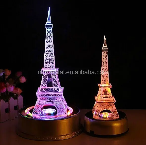 Led de cristal de la Torre Eiffel modelo MH-G0346