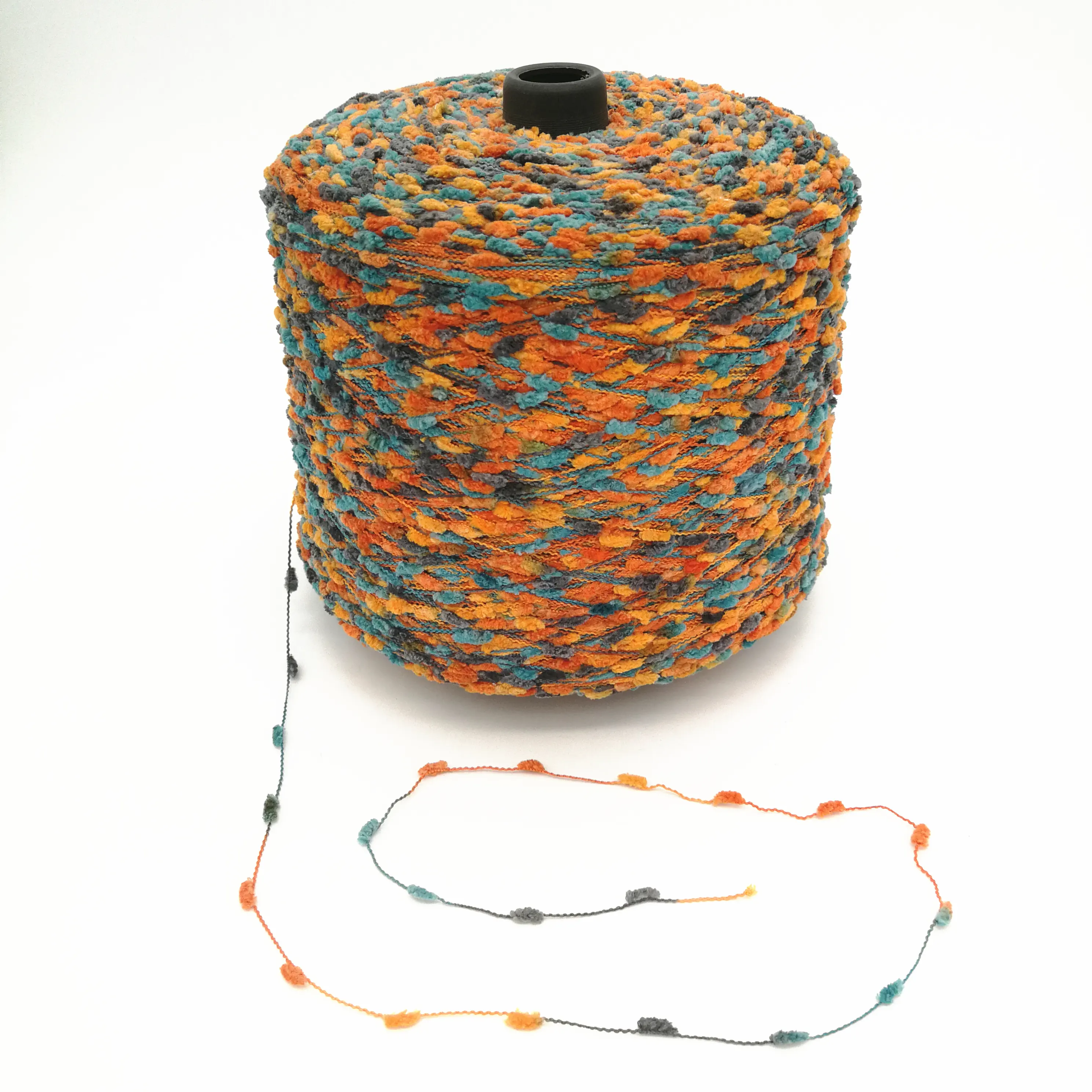 Nouveau doux en polyester coloré brosse à dents pompon fantaisie pour tricoter pull écharpe
