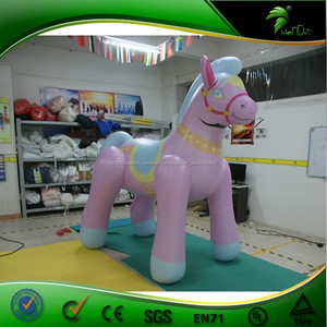 Más encanto de PVC inflable caballo rosado con UV impresión - Product Image 2