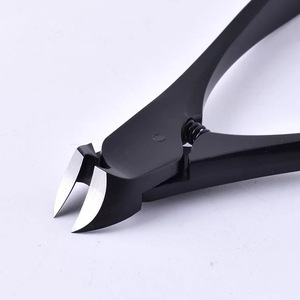 Noir bien fait Contour lames ongles cuticules dissolvant tondeuse Instruments intégré Tension ressort incarné épais pince à ongles pinces - Product Image 2