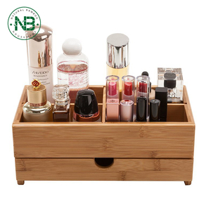 Bamboo Desktop <span class=keywords><strong>Organizer</strong></span> กล่องเก็บเครื่องสำอางมินิโต๊ะแต่งหน้าด้วยลิ้นชัก - Product Image 2