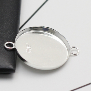 Beadsnice ID 27619 Base ConnectorsスターリングシルバーRound 12ミリメートル<span class=keywords><strong>2</strong></span> Loops PC販売ジュエリーリンクコネクタ - Product Image 5