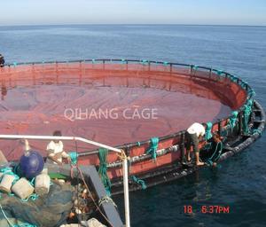 Cage d'aquaculture pour la pisciculture en eaux profondes avec cadre en HDPE et filet en PE/Nylon, diamètre de 8m à 40m, durée de vie de 15 ans - Product Image 2