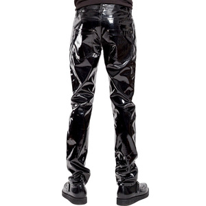 Novelty <strong>Mens</strong> Wetlook Slim Fit Shiny PU Faux <strong>Leather</strong> Pants Nightclub Party Tight Sexy Clubwear Pants Leggings <strong>Trousers</strong> E5005 - Product Image 3