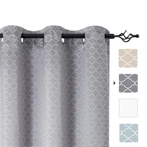 Luxury Vorhang Gardinen Design Bedroom Woven Grey Curtains from China