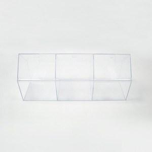 Boîte à bonbons et cookies en acrylique, récipient transparent, <span class=keywords><strong>pour</strong></span> le stockage des aliments, avec fente <span class=keywords><strong>pour</strong></span> étiquette de prix, ml - Product Image 1
