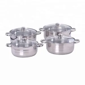 Induction 8pcs stainless steel casseroles multifunction sauce pot cookware sets KH-1009