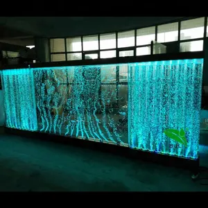 Interior personalizado led brillante burbuja de agua de la pared de las pantallas y divisores de la Sala