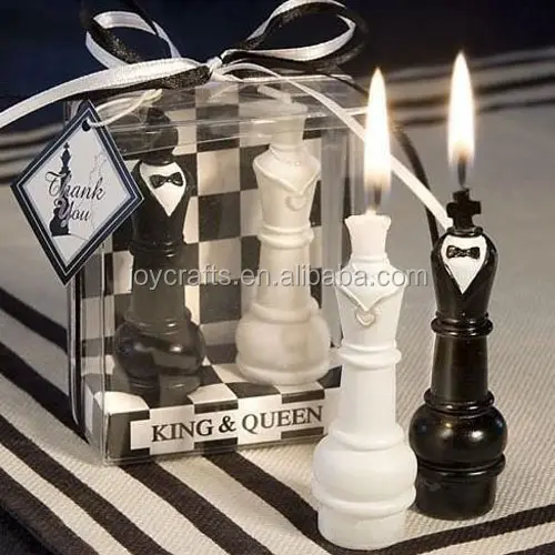 Wedding Favors Bride and Groom Chess Tea Light Candle