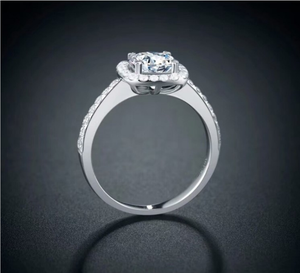 Fine jewelry Personalizado <span class=keywords><strong>Moissanite</strong></span> Anel De Noivado Para As Mulheres Jóias De Casamento branco 18k Anéis De Ouro