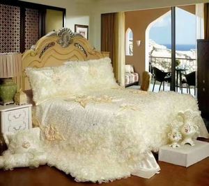 Diskon besar Set seprai kasur tiup pengantin kain katun poliester PVC mengisi pernikahan Hotel penggunaan rumah desain lipat pijat