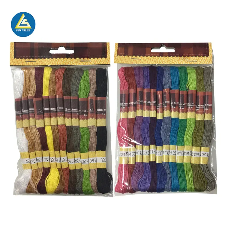 12 skeins of embroidery thread multicolored for cross stitch knitting bracelets