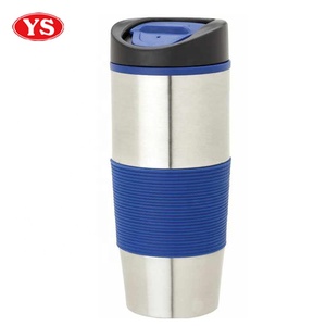 Ecológico Best Seller personalizado 16oz. Tazas de viaje de café de doble pared aisladas con banda <span class=keywords><strong>TPR</strong></span> - Product Image 2