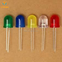 Diode LED ronde / chapeau de paille super brillante de type Dip F8 F10 rouge, vert, bleu, jaune, RVB, blanc, 660 nm, lentille transparente 8 mm 10 mm